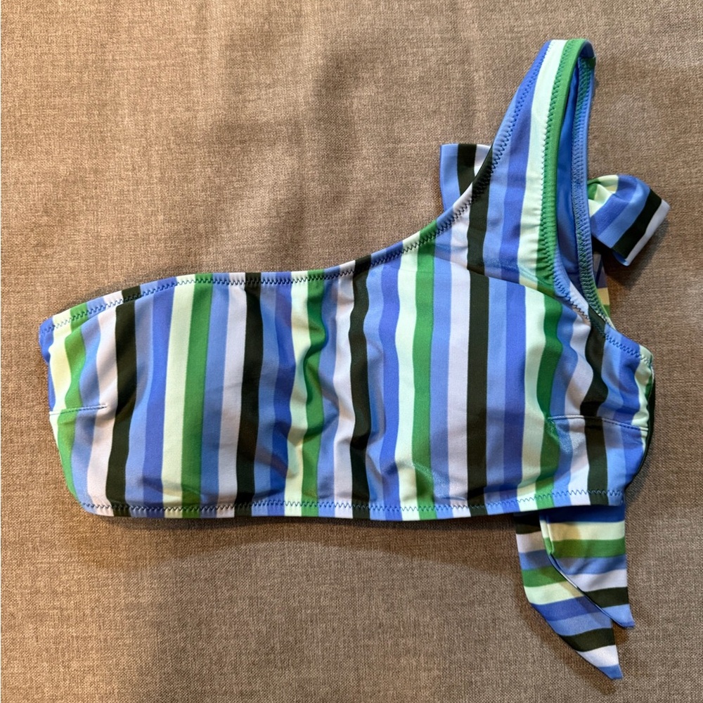 Aerie Striped One-Shoulder Bikini Top